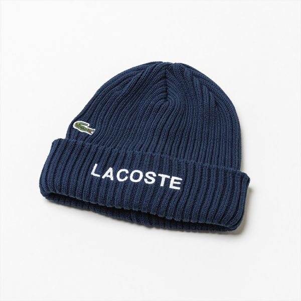 LACOSTE ラコステ ニット帽BASIC LOGO RIB KNIT | WEST WELL